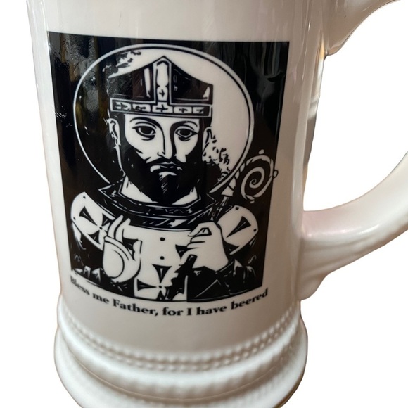 “BLESS me Father for I have Beered” Beer Stein - Picture 2 of 5
